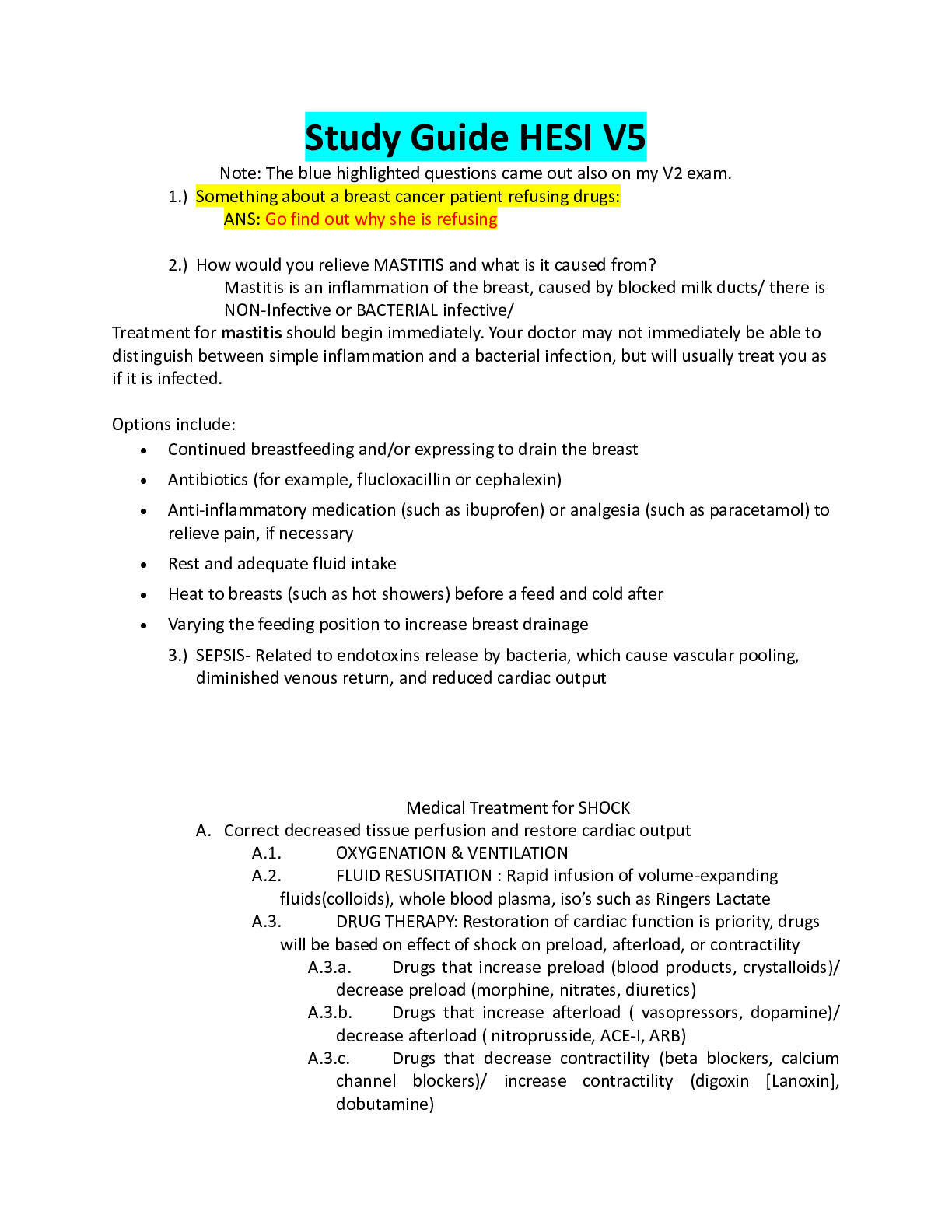 Preview image of Study Guide HESI V5_Complete Latest 2020 A+ Guide. document